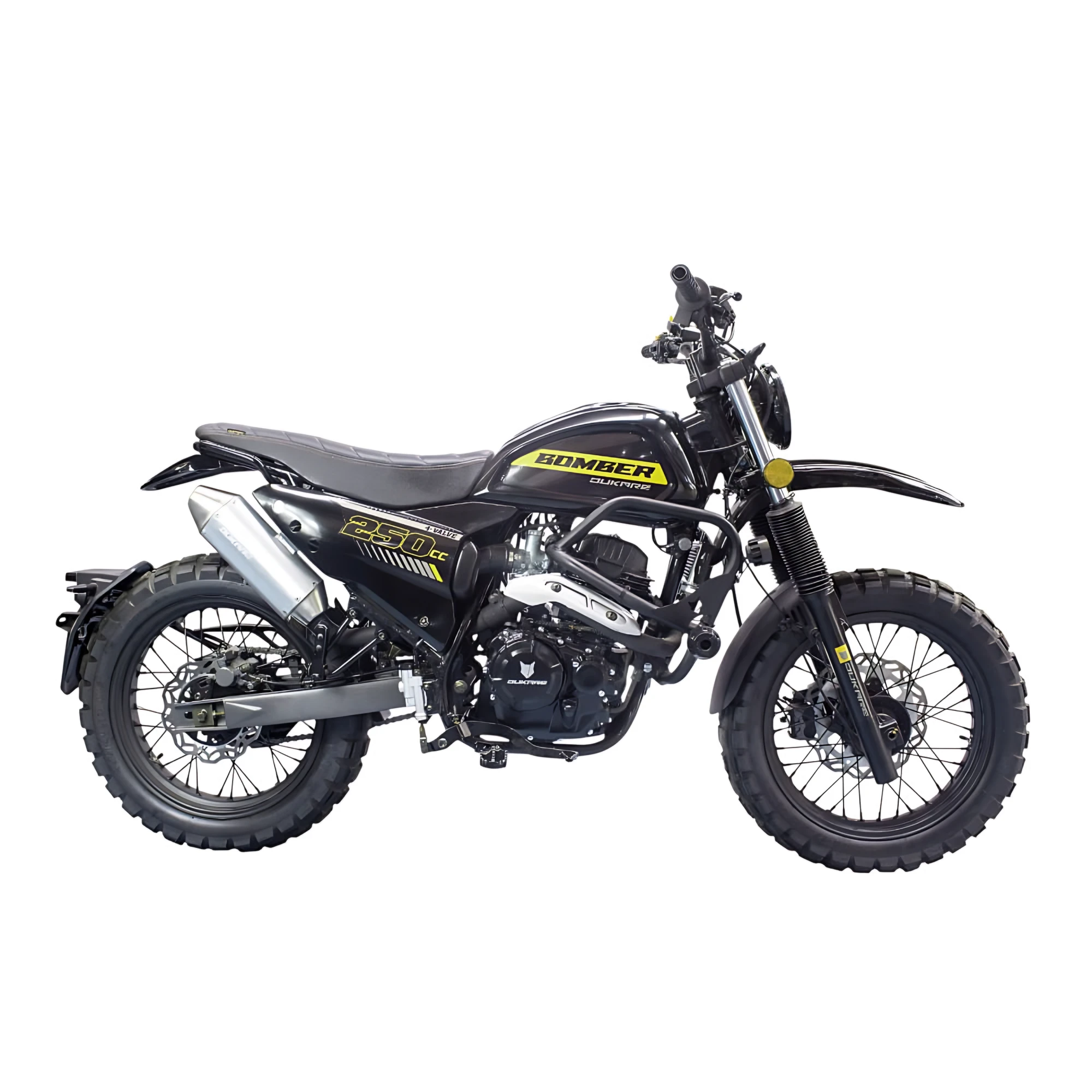 MOTO DUKARE DK250 BOMBER 4V NEGRO - AMARILLO 2027 — foto 1