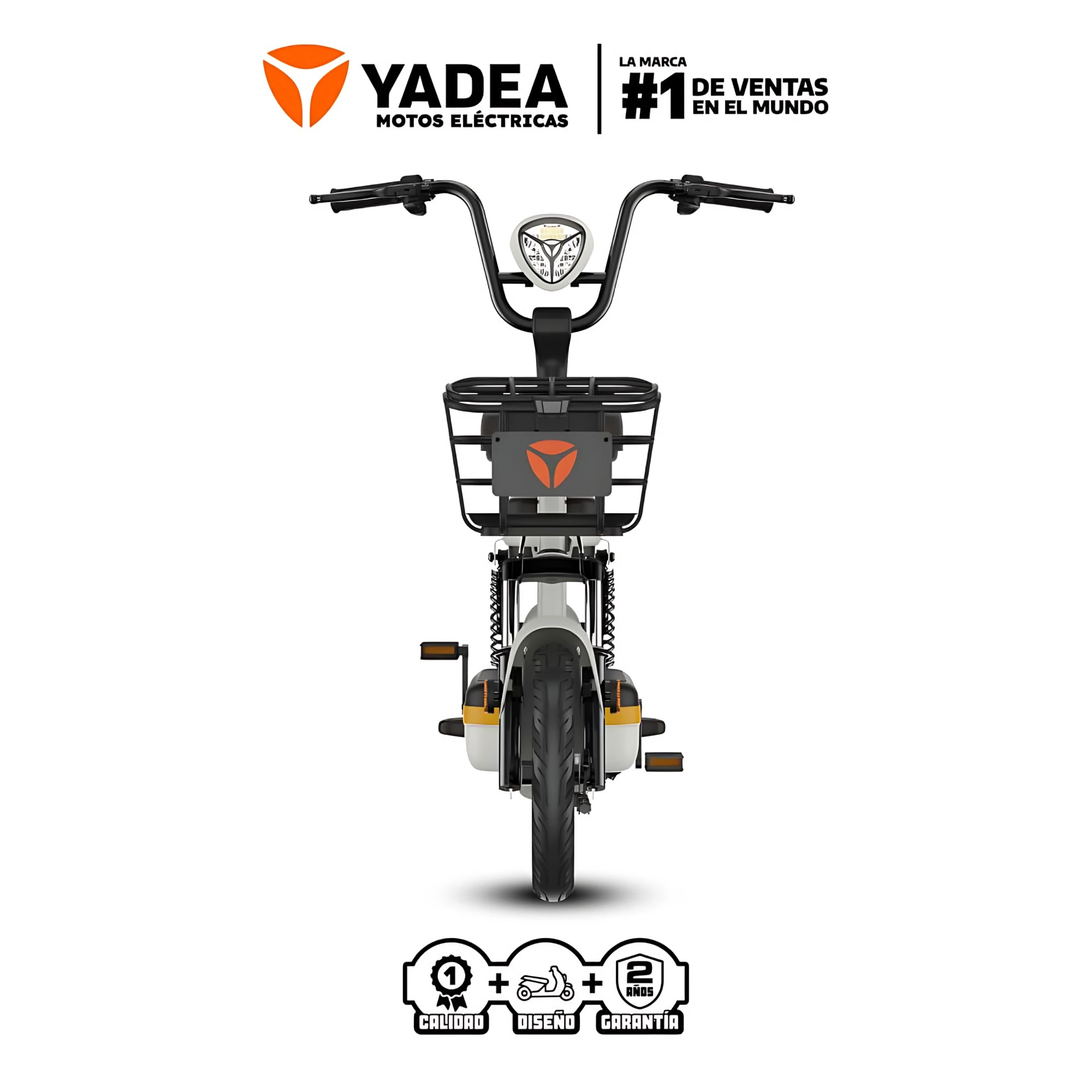 Scooter Electrico Yadea Rockets P8824 | 600 Watts Color Blanco Cafe — foto 2