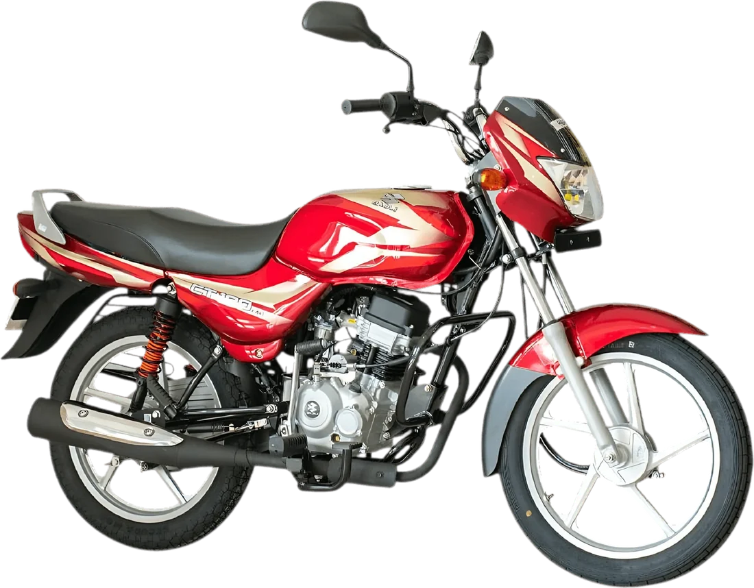 MOTO BAJAJ CT 100 ES ROJO 2027, vista lateral