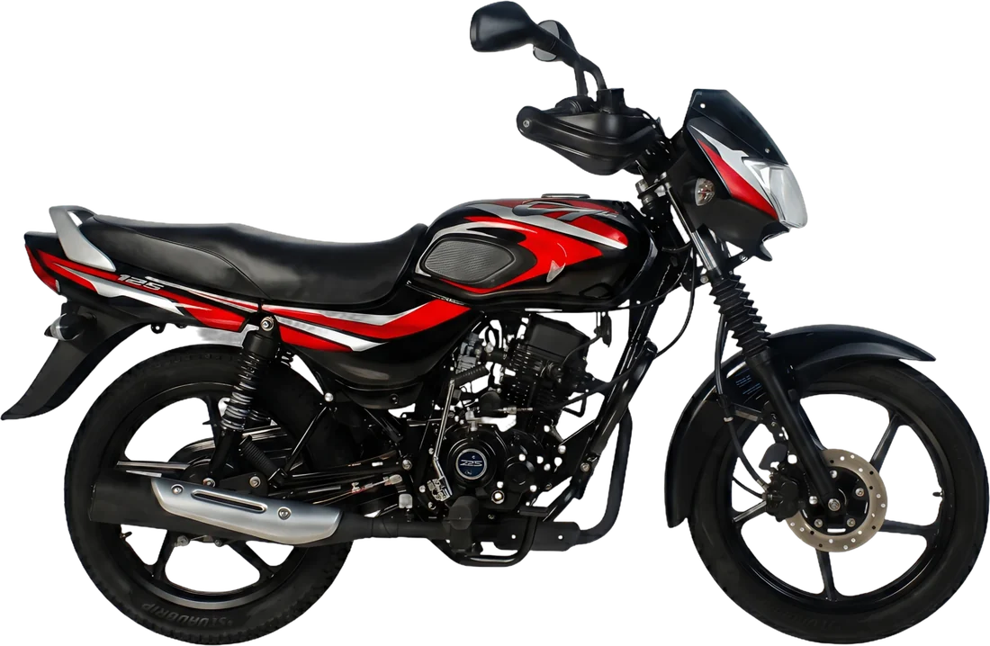 MOTO BAJAJ CT 125 N/ROJO 2027, vista lateral