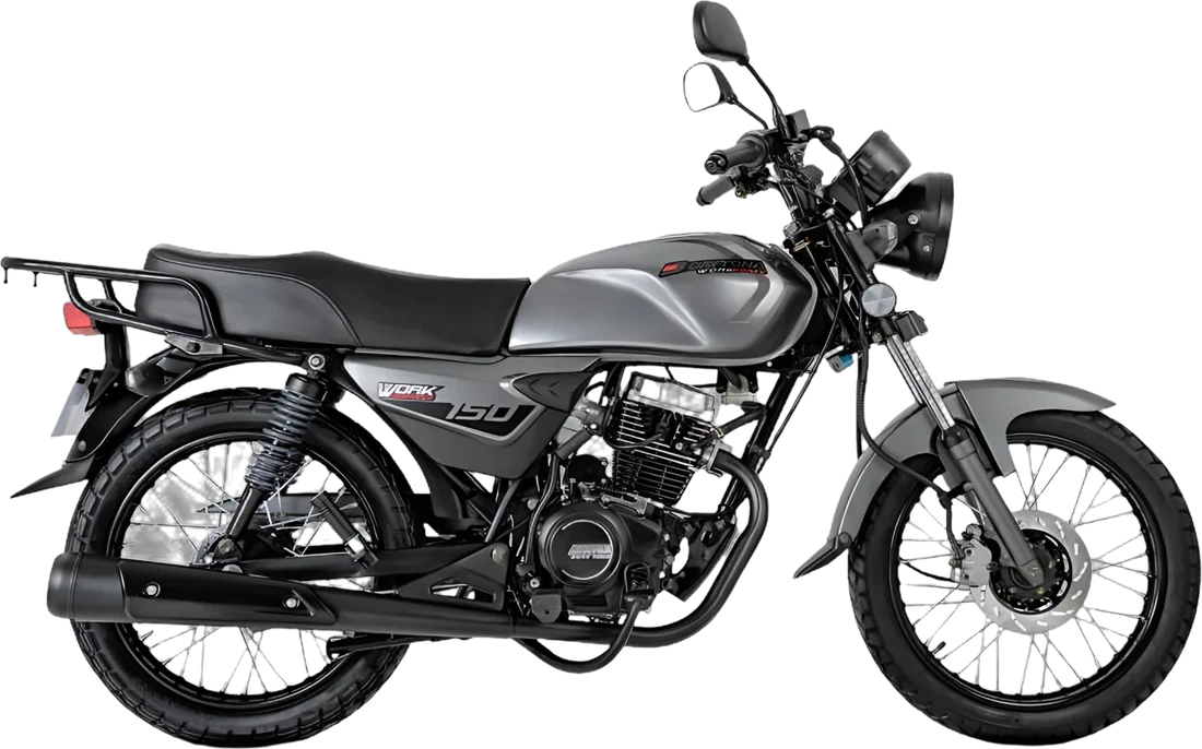 MOTO DAYTONA DY150 WORKFORCE PLOMO 2027, vista lateral