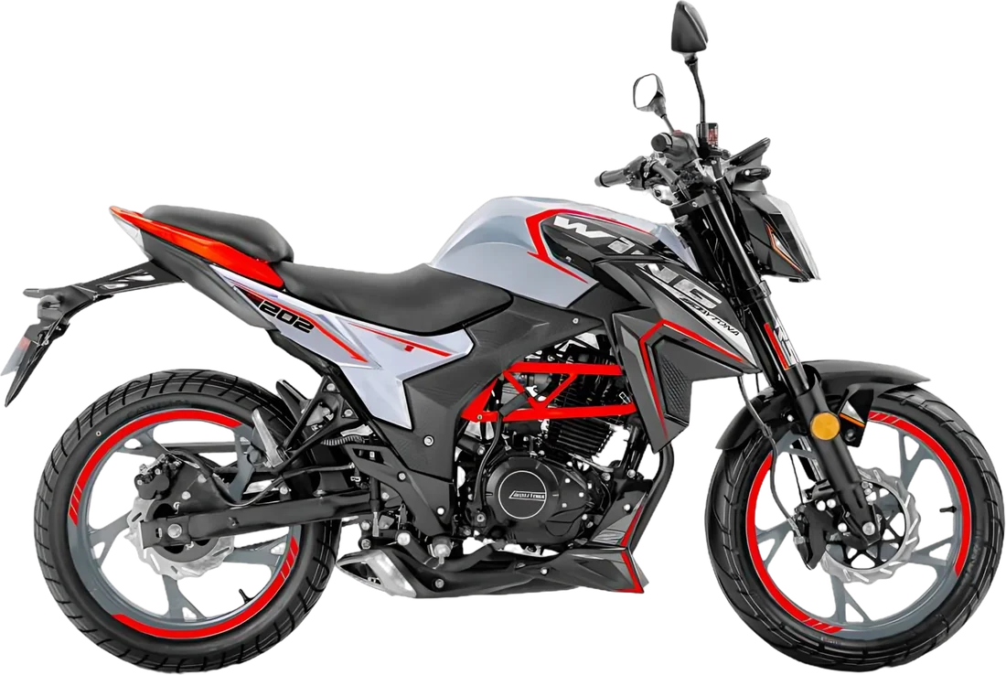 MOTO DAYTONA DY200 WING EVO II PLOMO R 2027, vista lateral