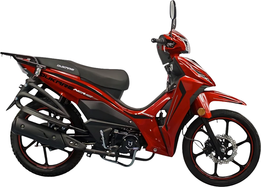 MOTO DUKARE DK125 NOVA ROJO 2027, vista lateral