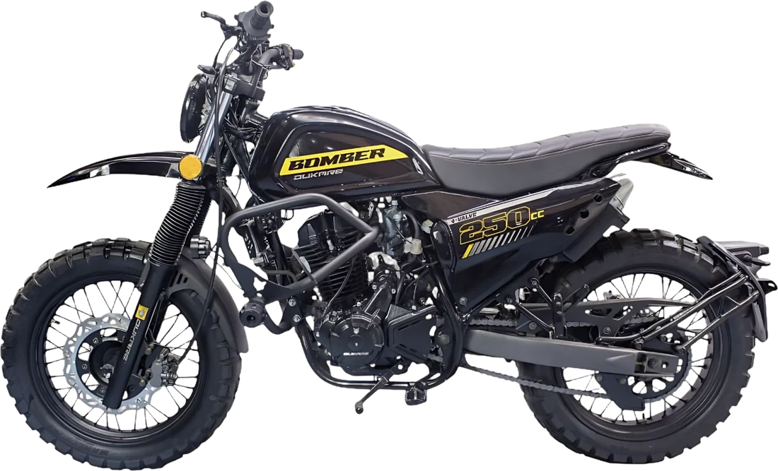MOTO DUKARE DK250 BOMBER 4V NEGRO - AMARILLO 2027