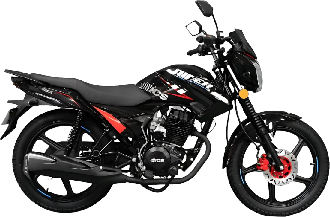 MOTO ICS RIDER 150 EVO 2027 NEGRO AZUL, vista lateral