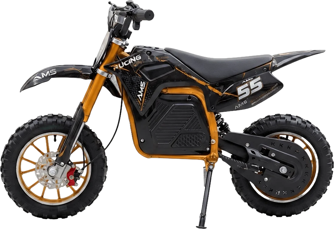 Moto Pit Bike Eléctrica Ams 706 E P88652 | 1000 Watts Color Naranja, vista lateral