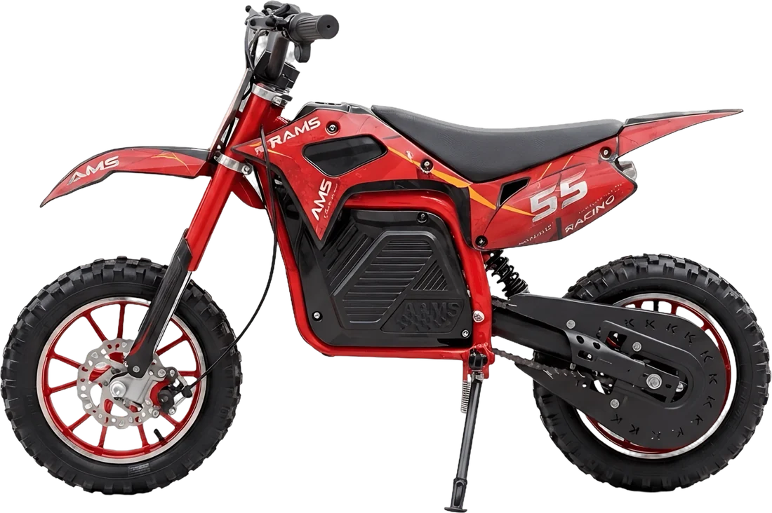Moto Pit Bike Eléctrica Ams 706 E P88652 | 1000 Watts Color Rojo, vista lateral