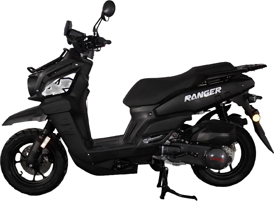 MOTO RANGER 150 TANK NEGRO 2026, vista lateral