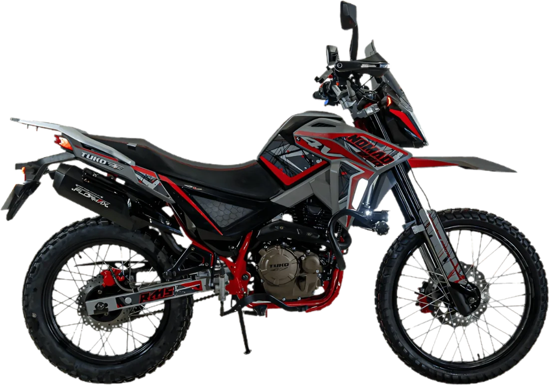 Moto Tuko Kn250 2027 ROJO, vista lateral