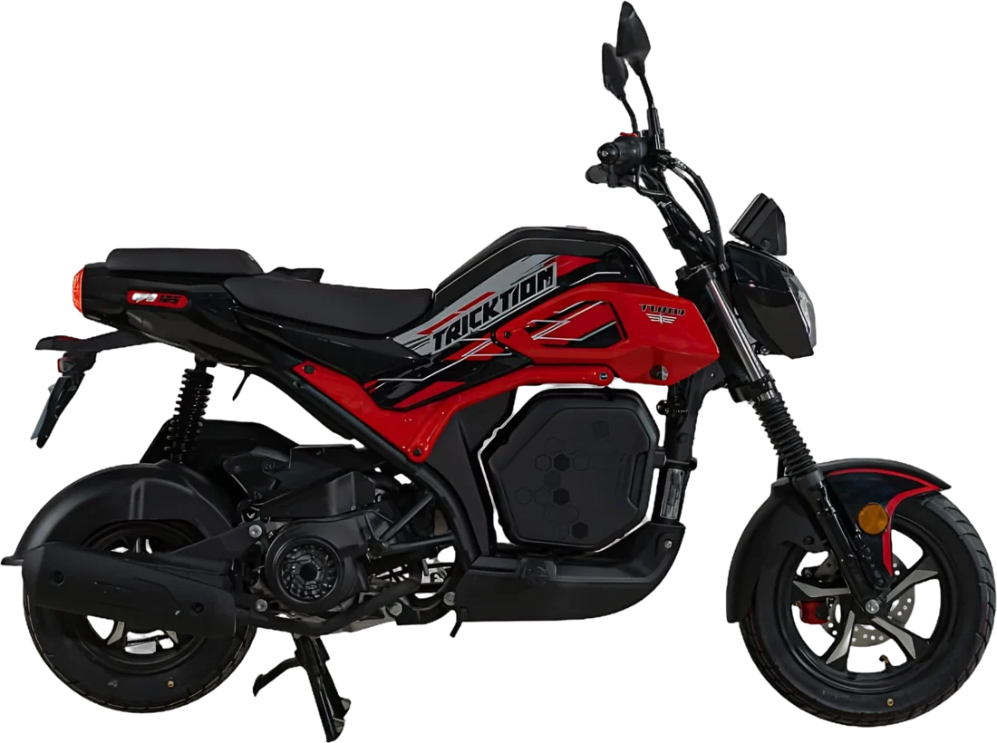 Moto Tuko Qj125-7f 2027 ROJO, vista lateral