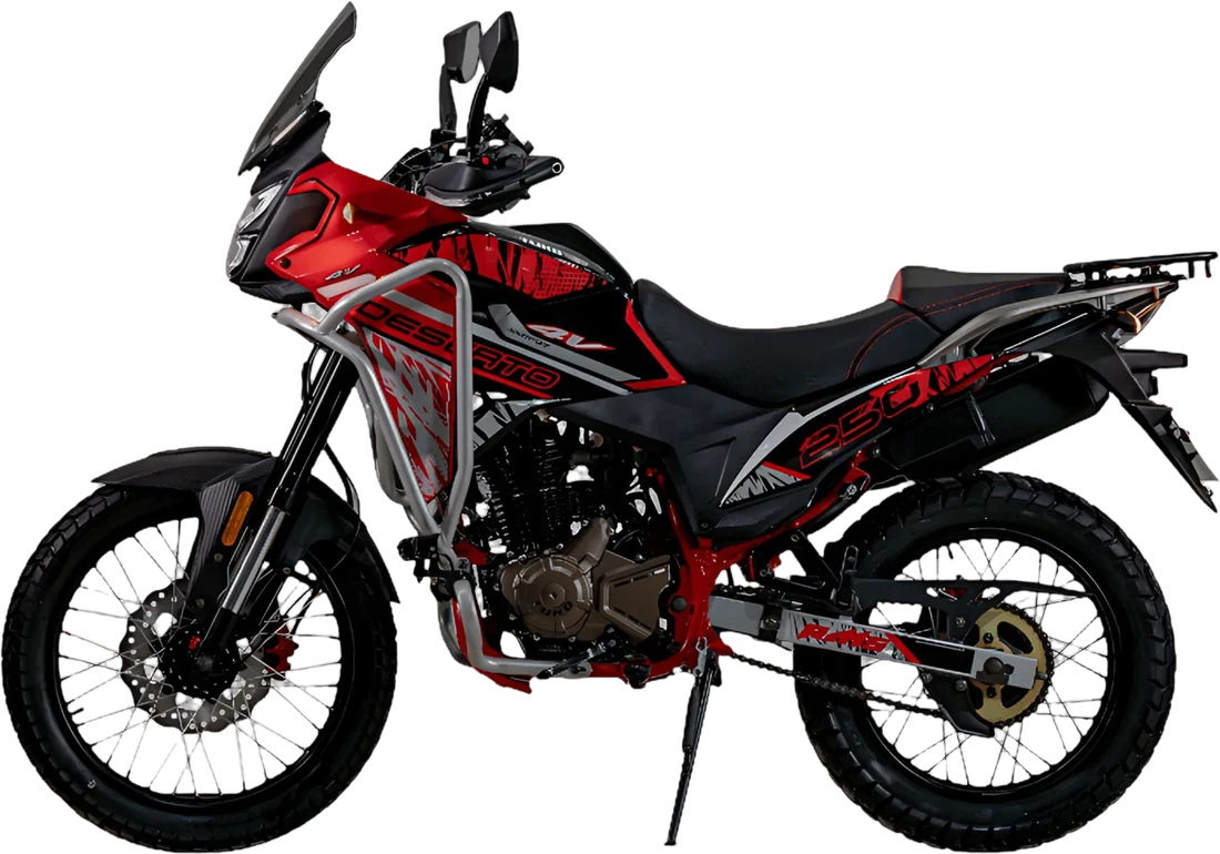 Moto Tuko Tk Deserto 250 4v 2027, vista lateral