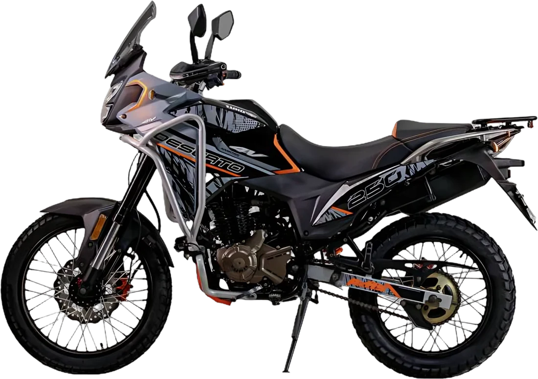 MOTO TUKO TK DESERTO 250 4V NEGRO 2027, vista lateral