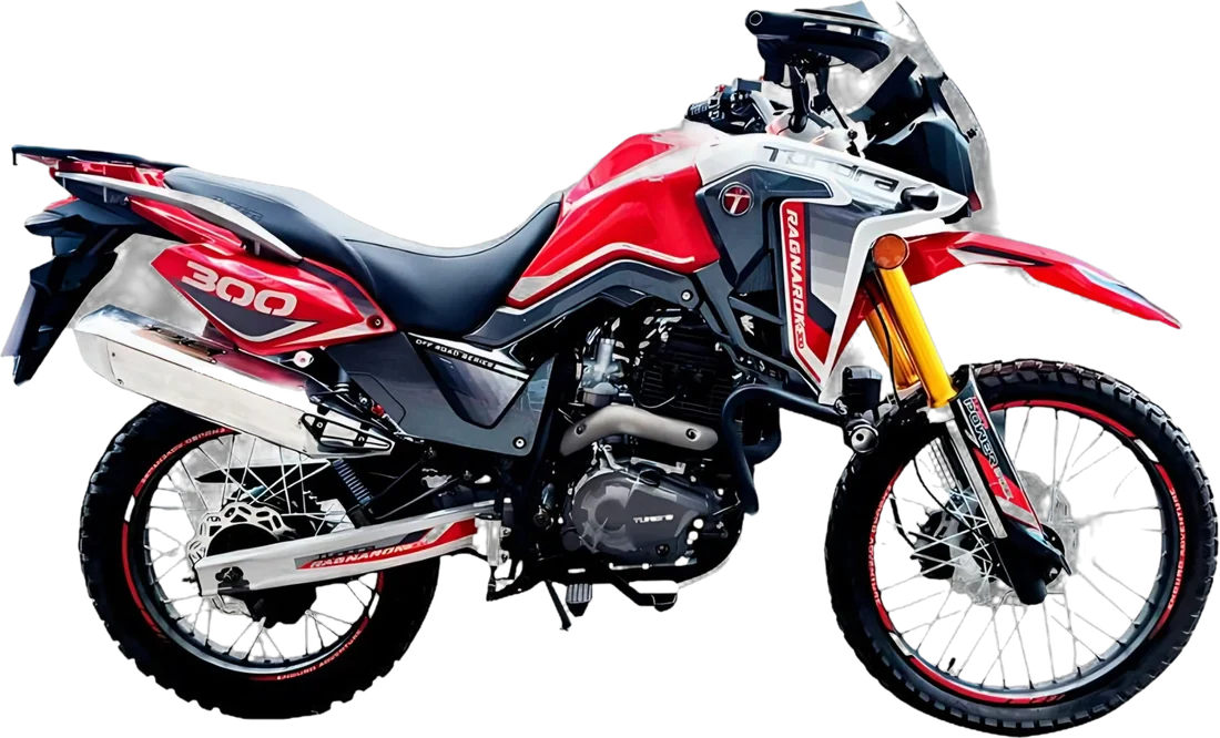 MOTO TUNDRA TD300RAG ROJO 2026, vista lateral