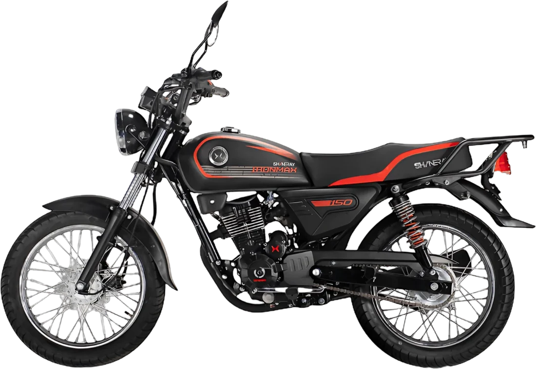 MOTOCICLETA IRONMAX 149 2027 NEGRO/ROJO, vista lateral