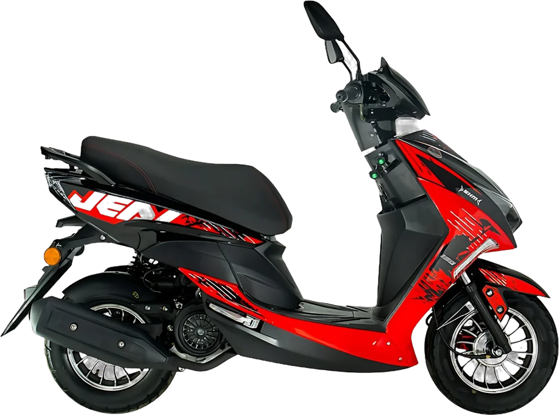MOTOCICLETA JEDI II 150 2027 ROJO, vista lateral