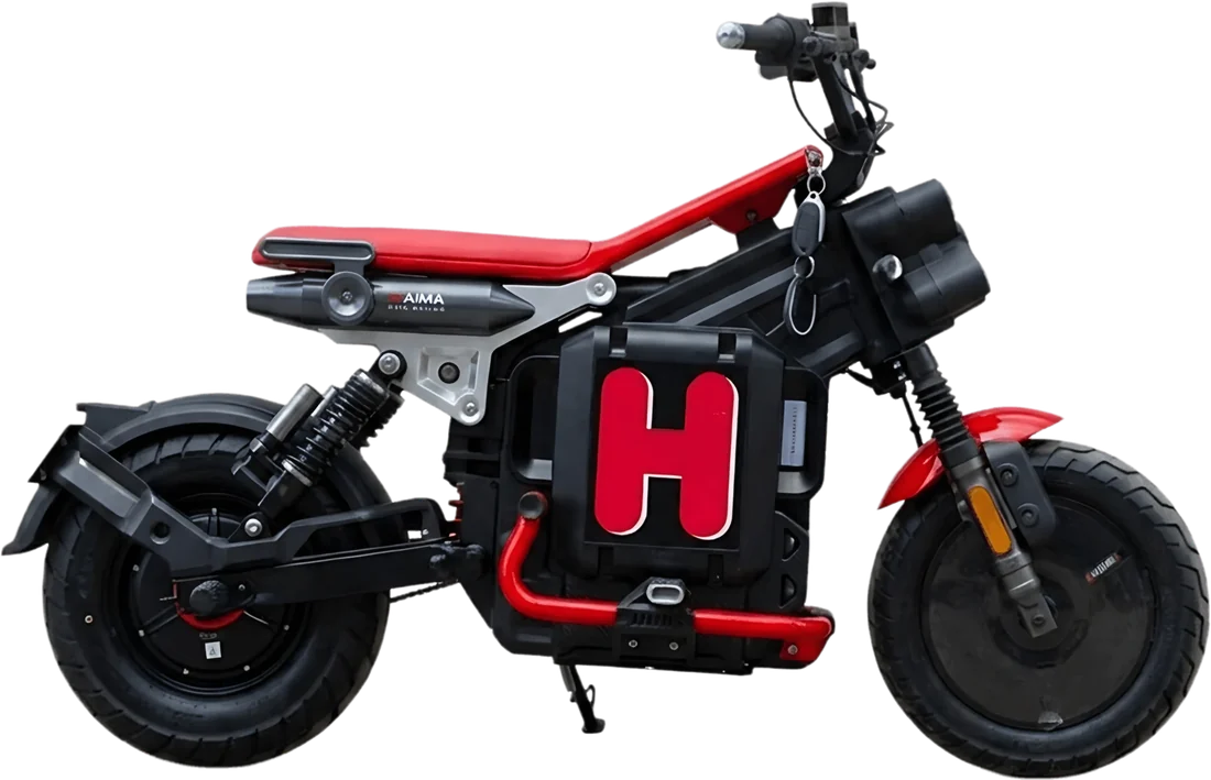 Scooter Eléctrico Aima Hyhawnk P86139 | 1200 Watts 50 Km Color Rojo, vista lateral