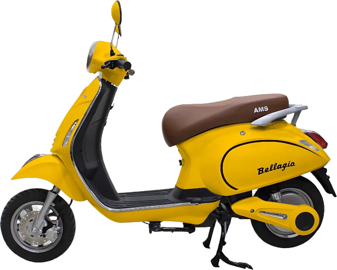 Scooter Electrico Ams Bellagio P88652 | 1200 Watts Color Amarillo, vista lateral