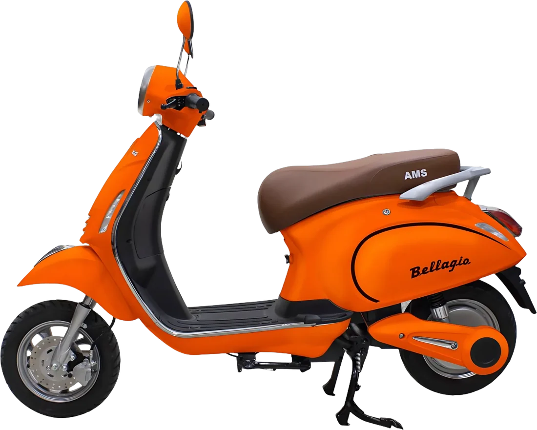 Scooter Electrico Ams Bellagio P88652 | 1200 Watts Color Anaranjado, vista lateral