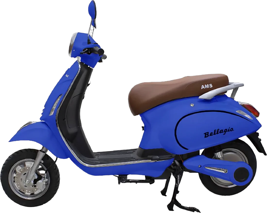 Scooter Electrico Ams Bellagio P88652 | 1200 Watts Color Azul, vista lateral