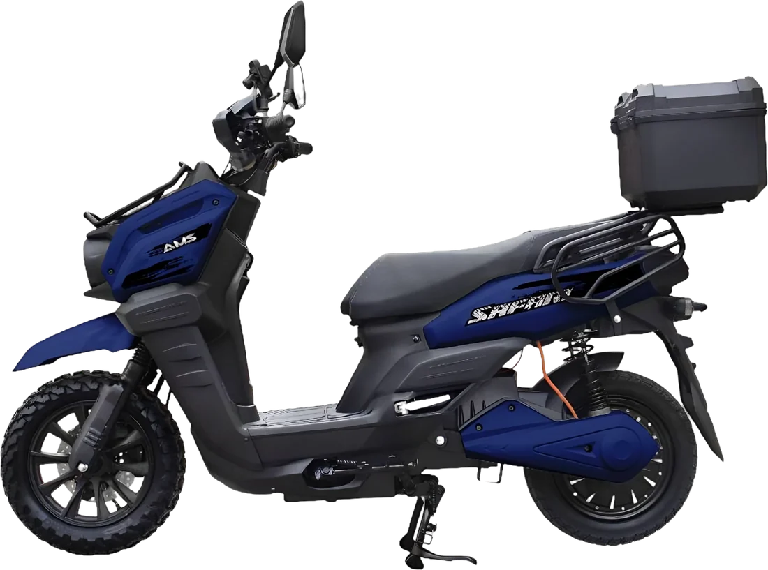 Scooter Electrico Ams Safari P88652 | 3000 Watts Color Azul, vista lateral