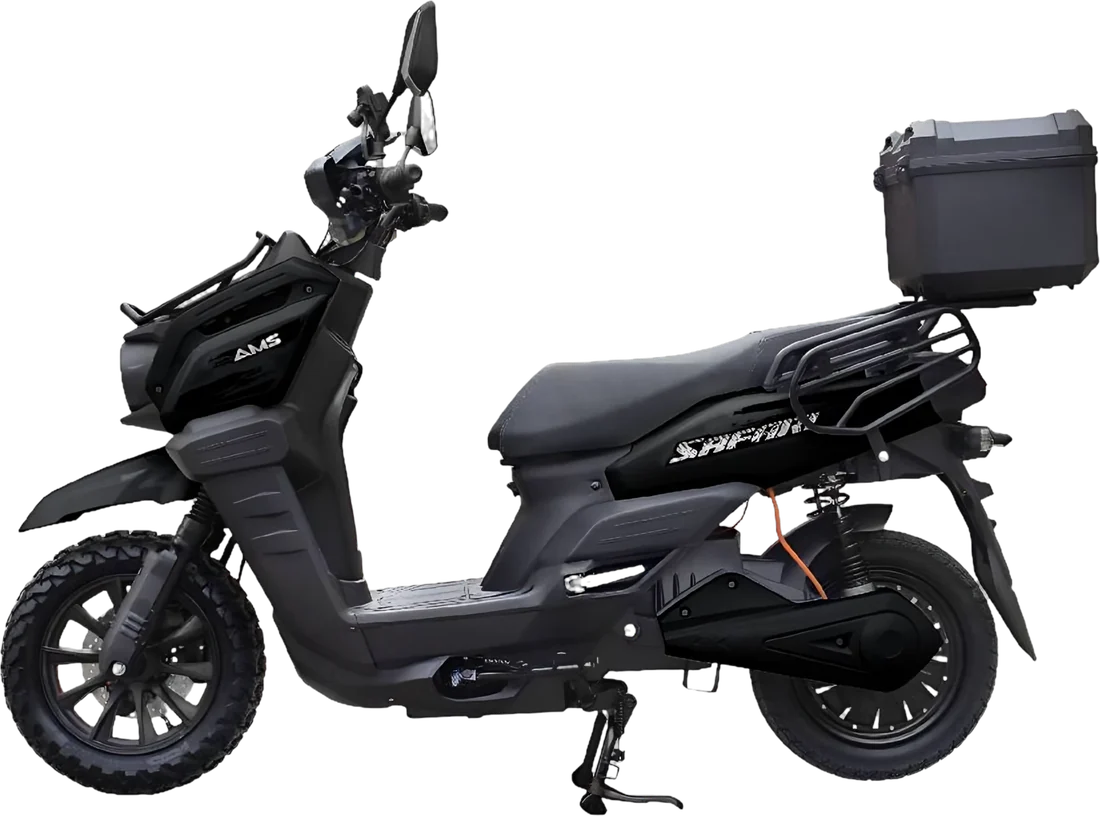 Scooter Electrico Ams Safari P88652 | 3000 Watts Color Negro, vista lateral