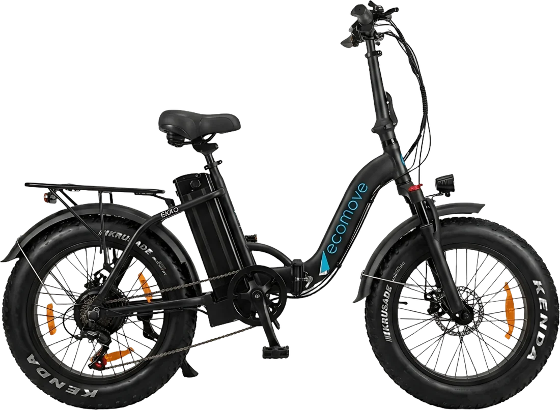 Scooter Electrico Ecomove Ekko 4 P8843 | 250 Watts Color Negro, vista lateral