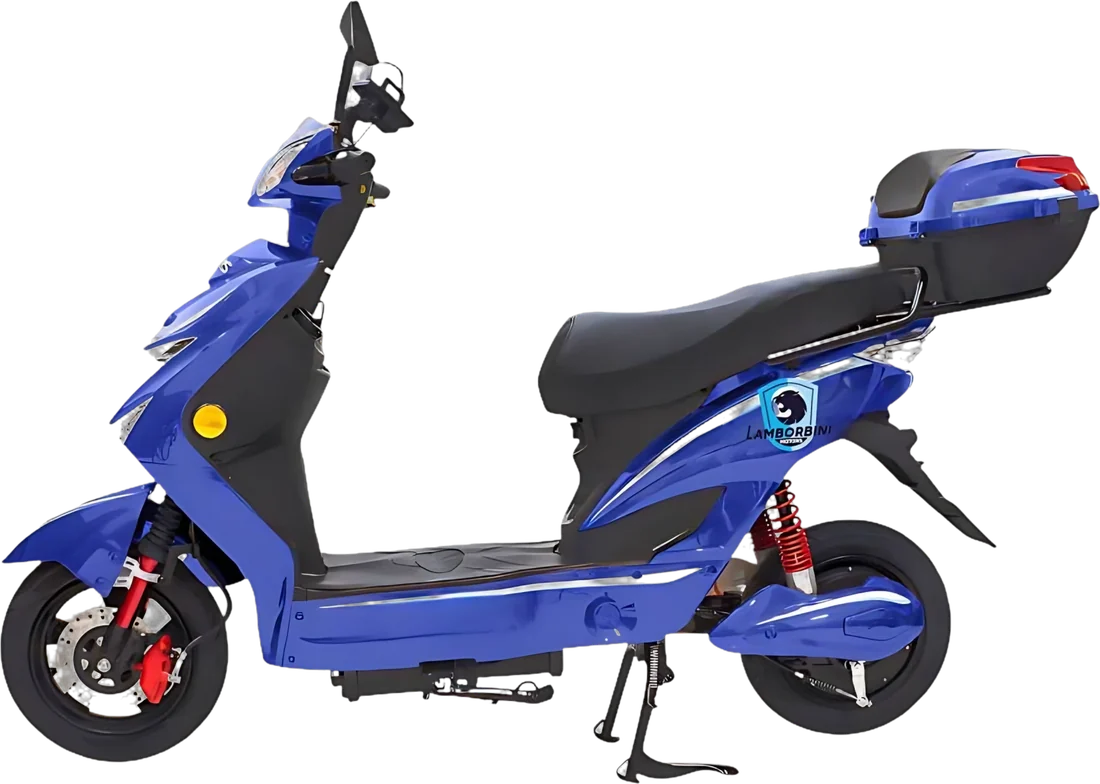 Scooter Eléctrico Lamborbini LBBLUE P8822 | 45Km 1200 Watts Color Azul, vista lateral