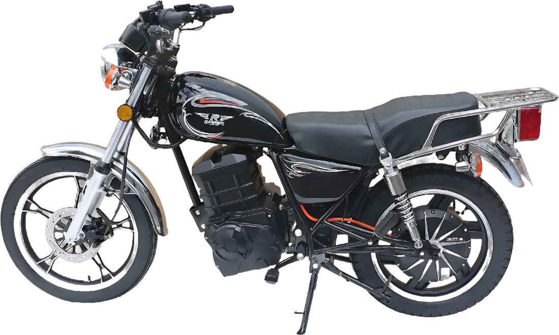 Scooter Eléctrico Ranger GN Acido P86139 | 2000 Watts 70 Km Color Negro, vista lateral