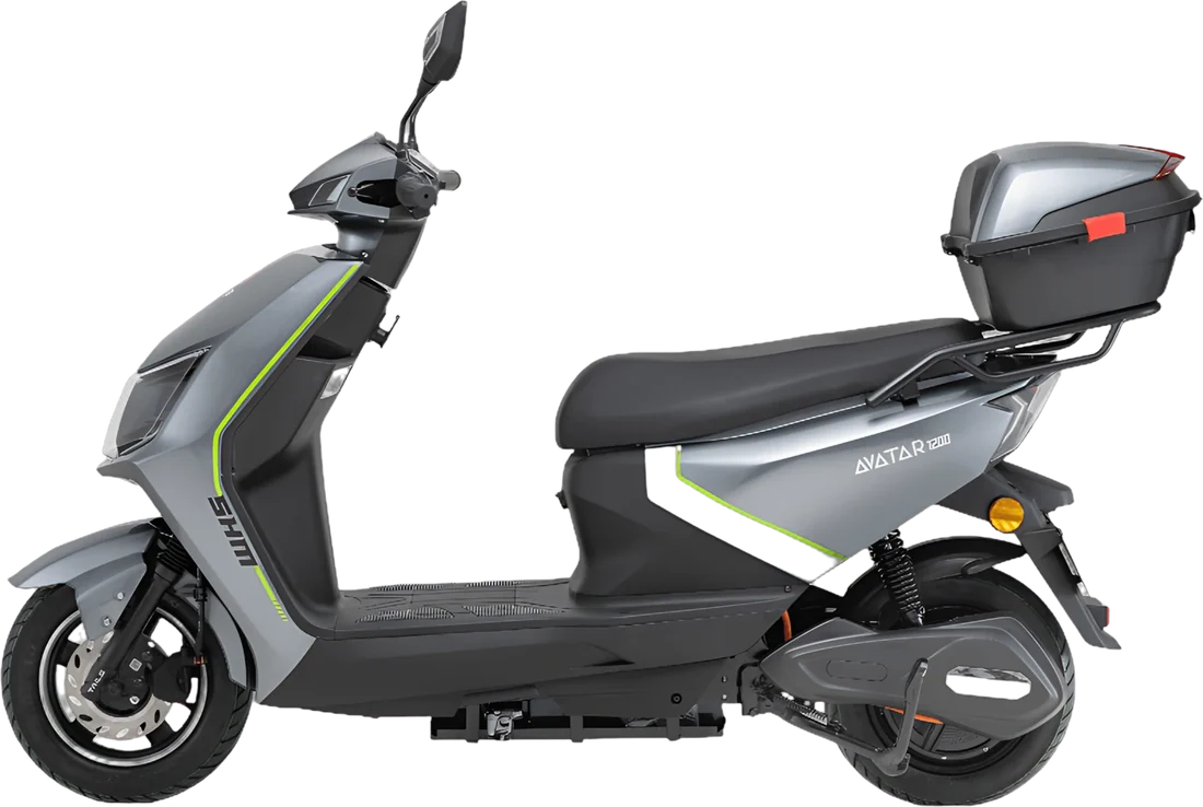 Scooter Electrico Shm Avatar 1200 P88640 | 1200W PLOMO-VERDE, vista lateral