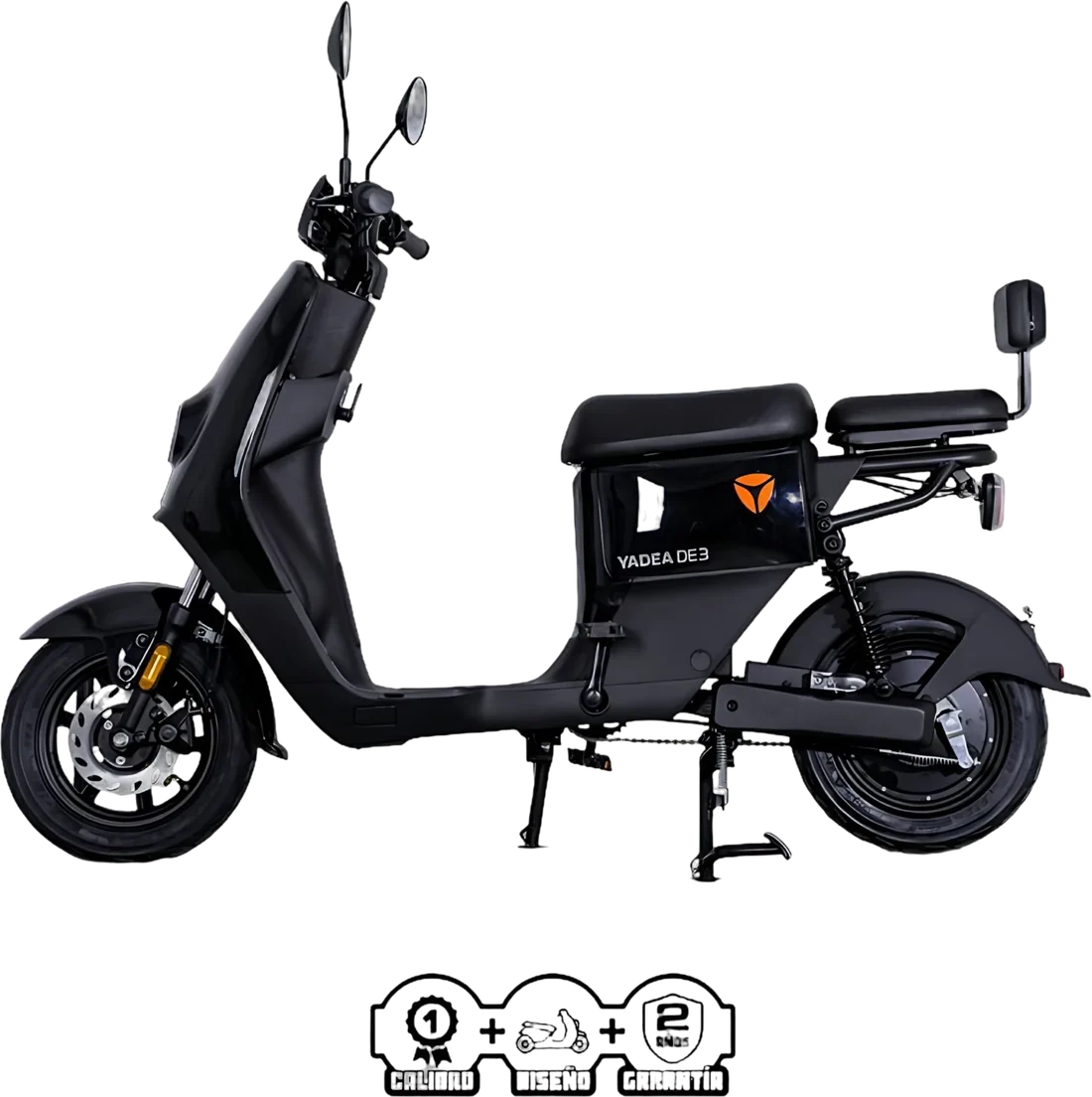 Scooter Electrico Yadea De3 P8824 | 800 Watts Color Negro, vista lateral