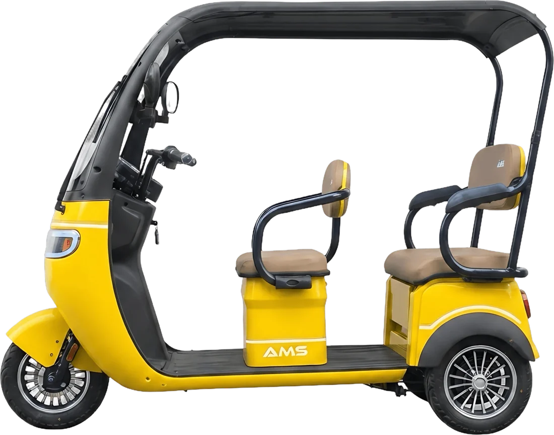 Triciclo Eléctrico Ams Spectra P88652 | 1000 Watts AMARILLO, vista lateral