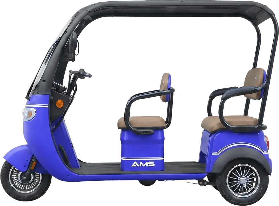 Triciclo Eléctrico Ams Spectra P88652 | 1000 Watts AZUL, vista lateral